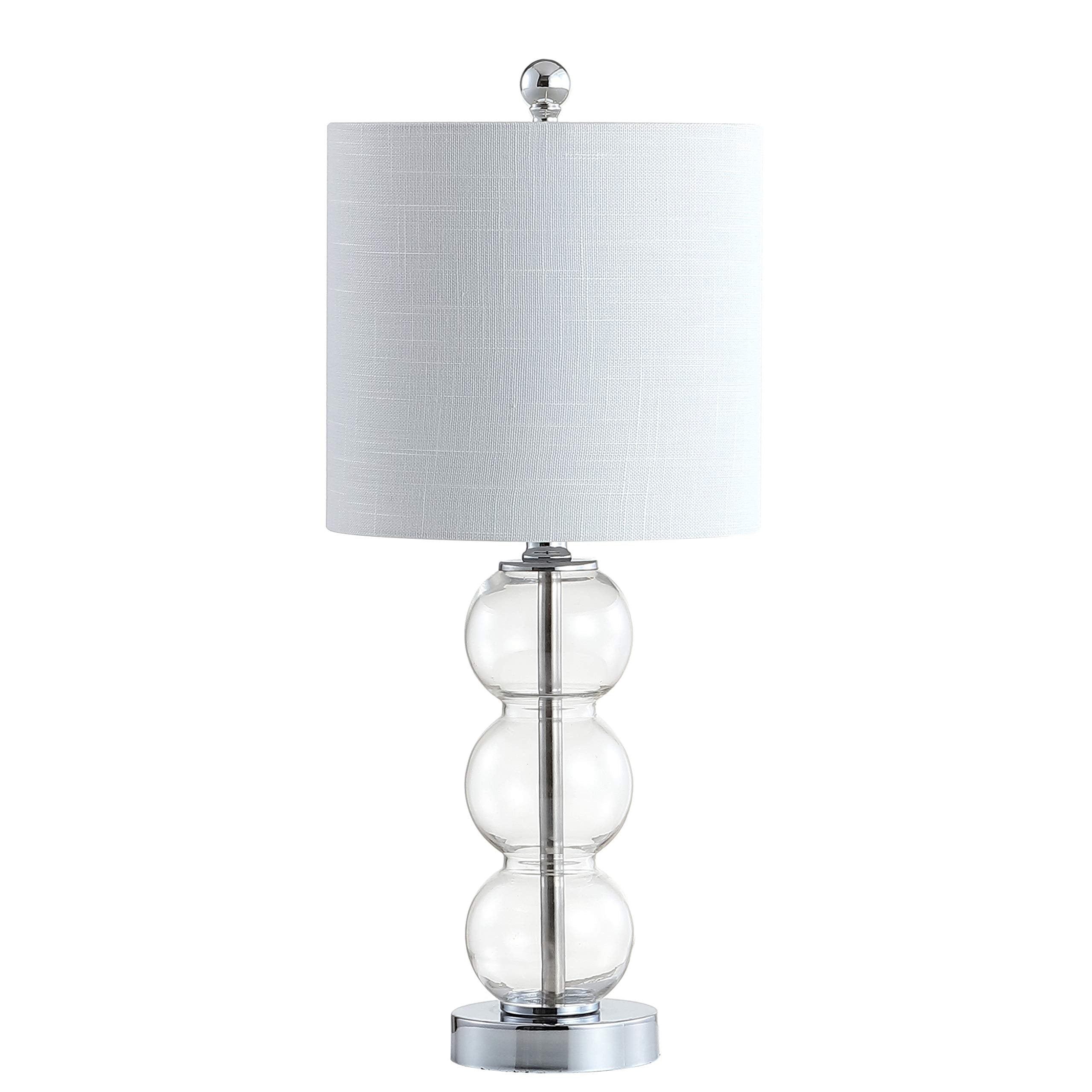 JYL1021D February 21" Glass/Metal LED Table Lamp Contemporary Bedside Desk