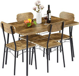 Dining Table Set for 4 5 Piece Dinette with Chairs for Kitchen