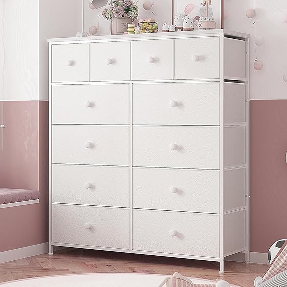 Dresser,Dresser for Bedroom with 12 Drawers Fabric Dressers & Chests