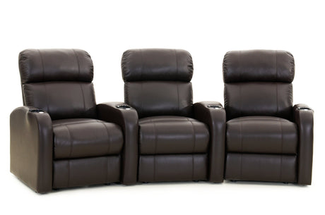 Diesel XS950 Theater Recliners Brown Premium Leather - Power Recline