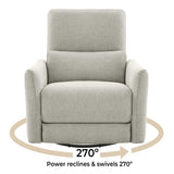 Power Recliner Chair Swivel Glider, FSC Certified Upholstered Living Room Reclining Sofa