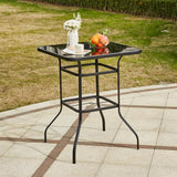 Outdoor Bar Stools Set of 4, 360° Swivel Bar Height Stools