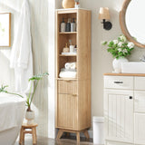 68" Tall Bathroom Narrow Storage Cabinet with Adjustable Shelf