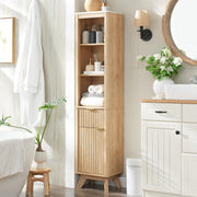 68" Tall Bathroom Narrow Storage Cabinet with Adjustable Shelf