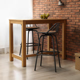 Outdoor Bar Stools Set of 2 Swivel Barstools, 30" Bar Height Outdoor Chairs
