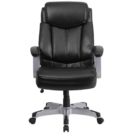 HERCULES Series Big & Tall 500 lb. Rated Black LeatherSoft Executive