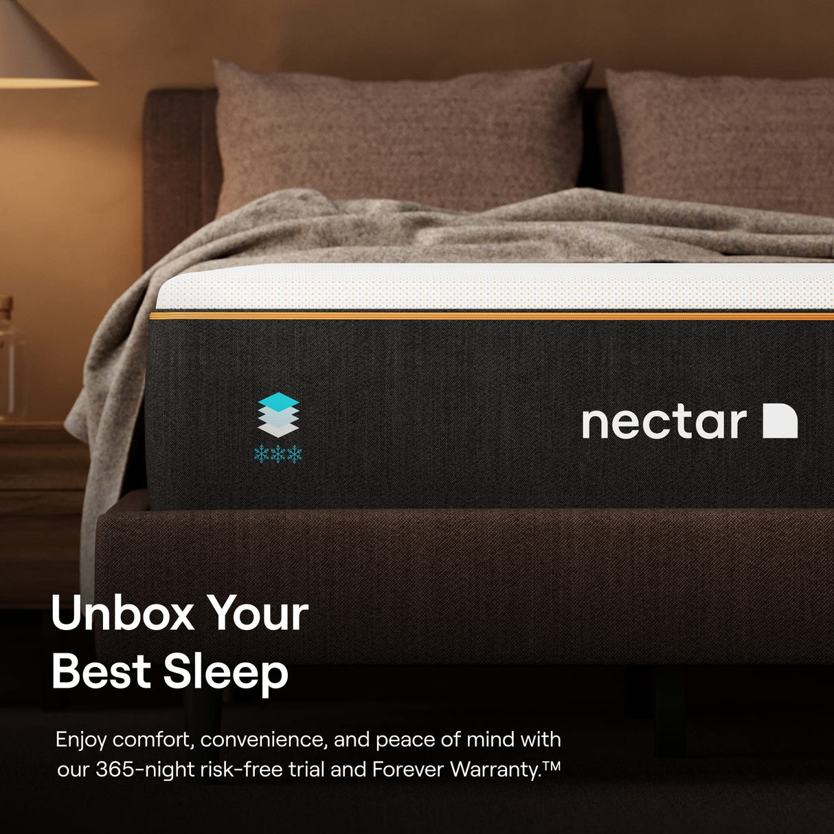 Nectar Premier Copper 14" Twin Mattress - Medium Firm Gel Memory Foam Mattress - 5 Layers of Comfort - Triple Action Cooling Tech - 365-Night Trial - Forever Warranty,White