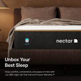 Nectar Premier Copper 14" Twin Mattress - Medium Firm Gel Memory Foam Mattress - 5 Layers of Comfort - Triple Action Cooling Tech - 365-Night Trial - Forever Warranty,White