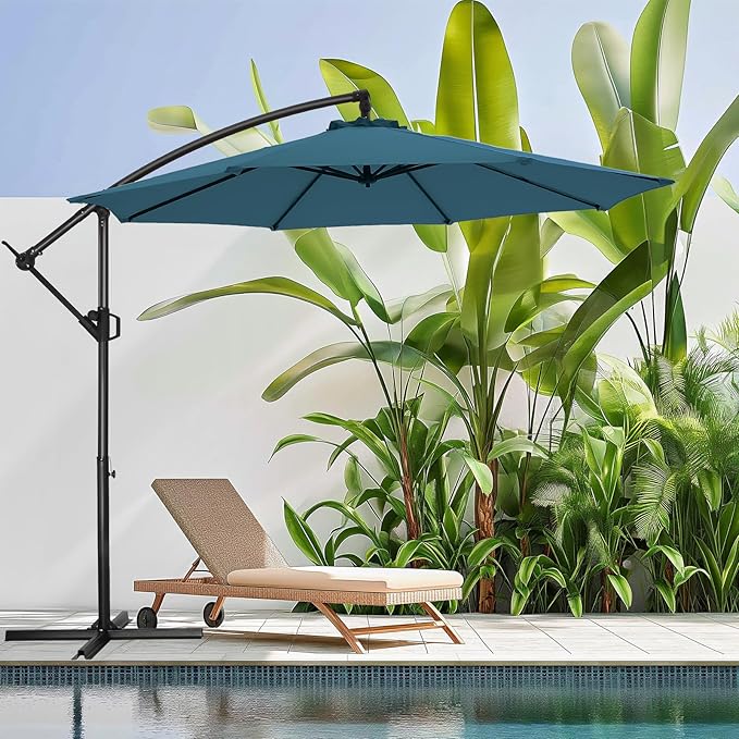10ft Offset Patio Umbrella - Offset Hanging Cantilever Patio Outdoor Market Umbrella