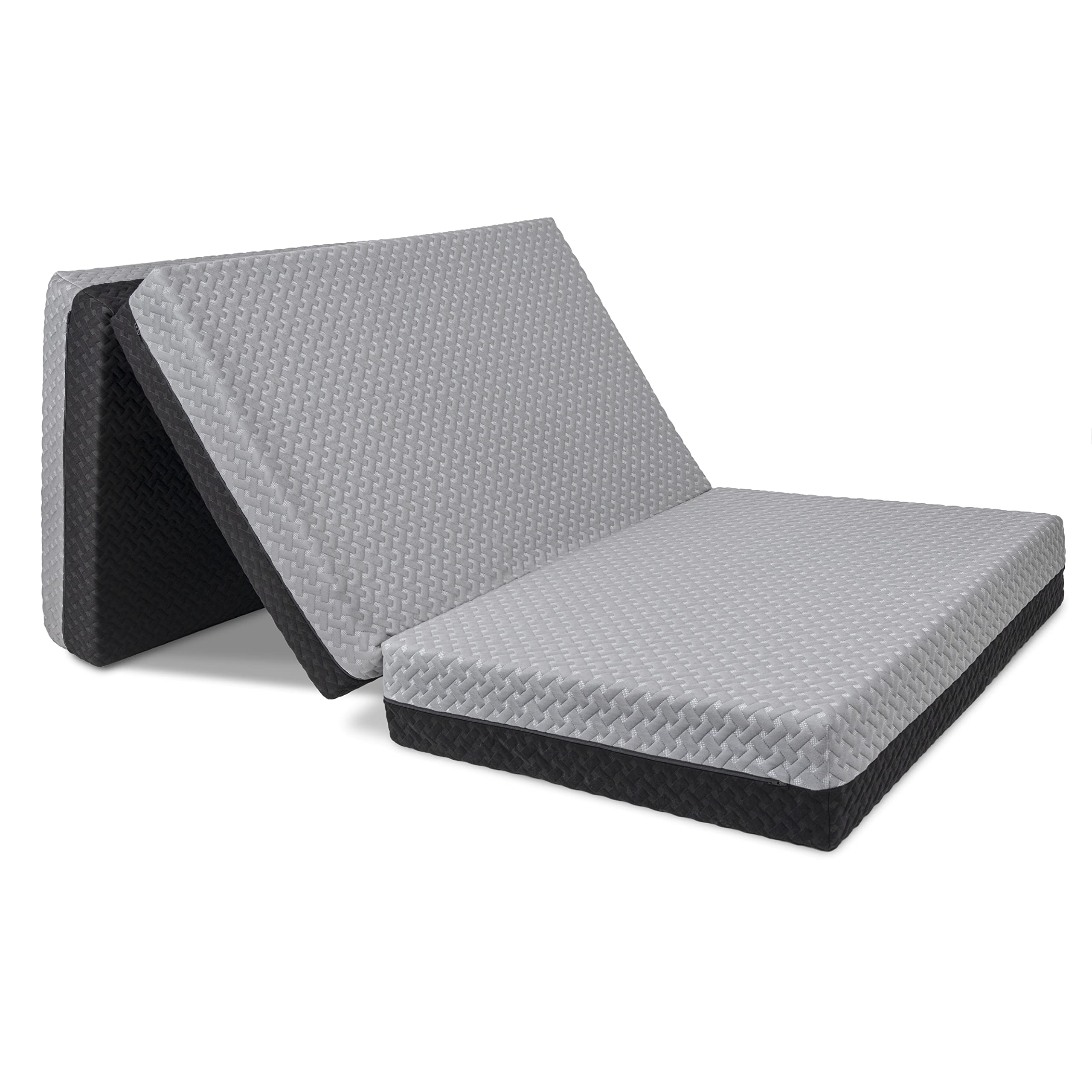 Dual Sided Premium Tri Folding Mattress, Memory Foam Foldable Mattress with Waterproof Washable Cover