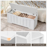 Storage Chest Extra Large,Storage Trunk with 2 Safety Hinges,Wooden Storage Bench,