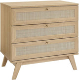 Soma 3-Drawer Dresser in Oak, 31 x 18.5 x 30