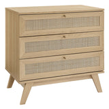 Soma 3-Drawer Dresser in Oak, 31 x 18.5 x 30