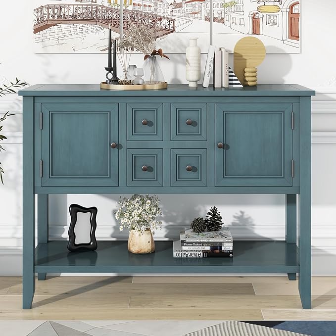 Aprilsoul Buffet Sideboard with Storage, Console Table with 4 Drawers