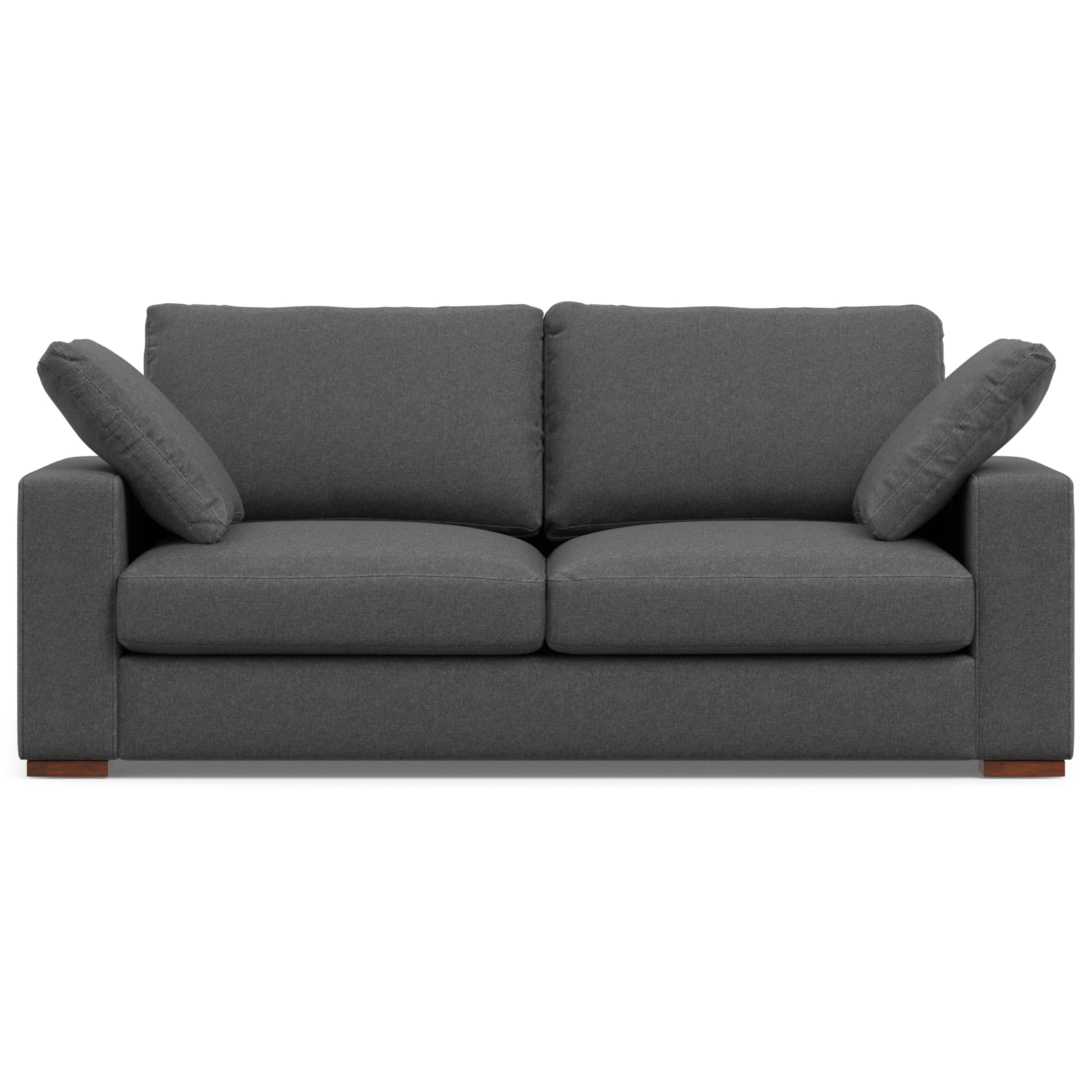 Charlie Sofa in 100% Recycled Polyester Tightly Woven Performance Fabric, Pebble Grey,