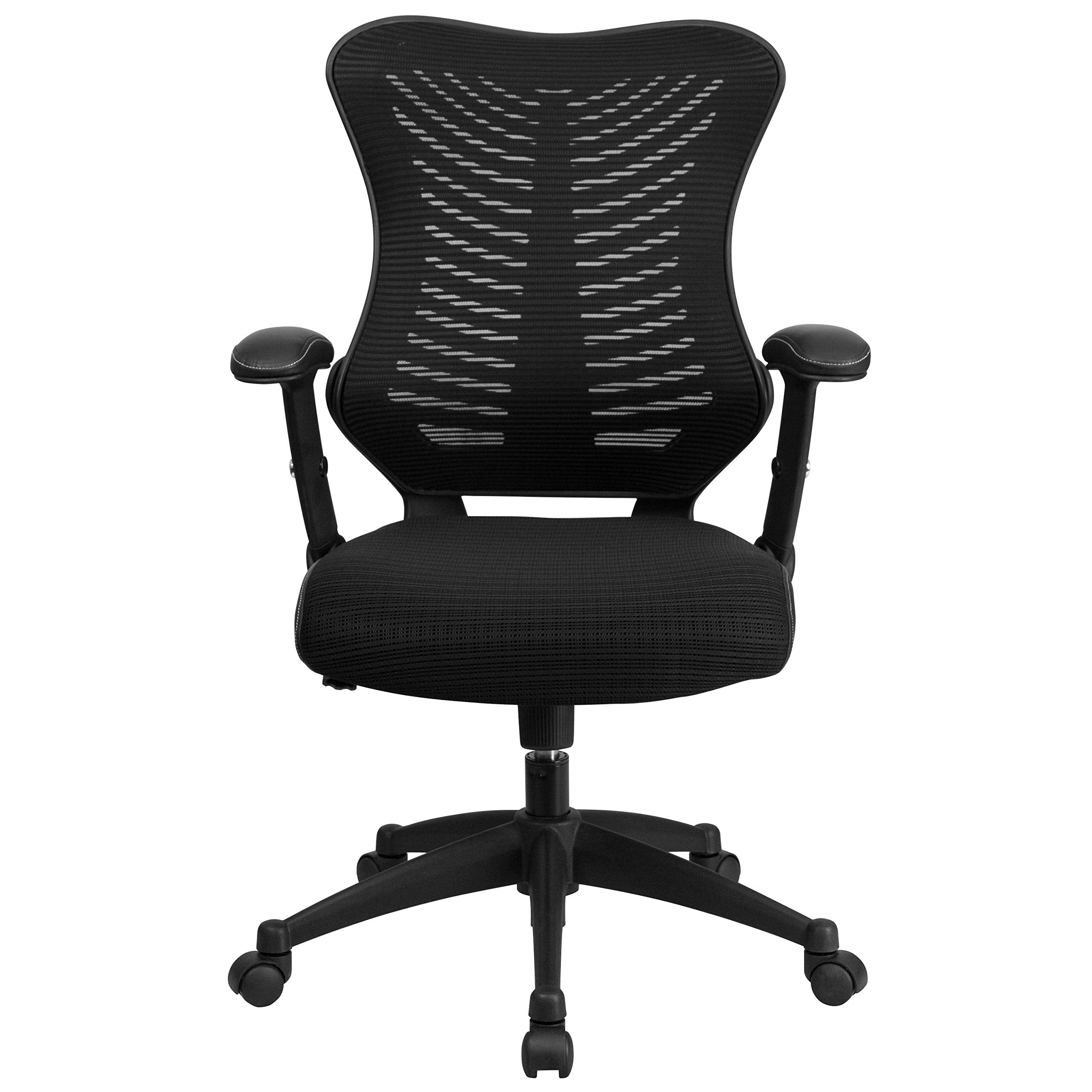 Kale High Back Designer Black Mesh Executive Swivel Ergonomic Office Chair with Adjustable