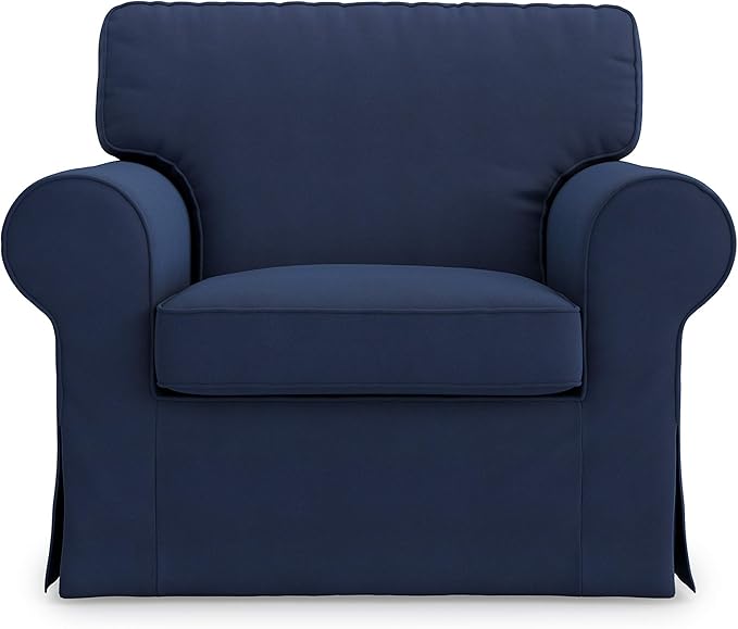 Pre Shrunk Cotton Ektorp Loveseat Sofa Cover for IKEA Two Seater Ektorp Slipcover-NOT fit Uppland Series Sofa
