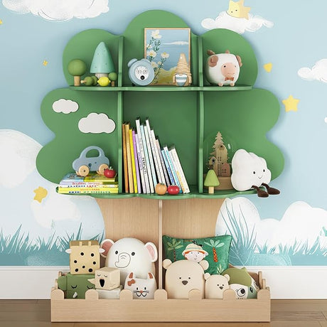 Tree Kids Bookshelf, Corner Bookshelf Kids, Bookshelf for Kids