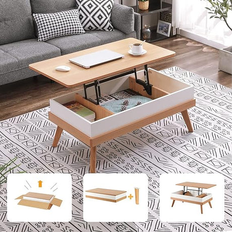 Lift Top Coffee Table, Easy-to-Assembly Center Table