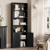 Bookcases and Bookshelves, Bookshelf with Doors and Storage, Industrial Tall Book Shelf