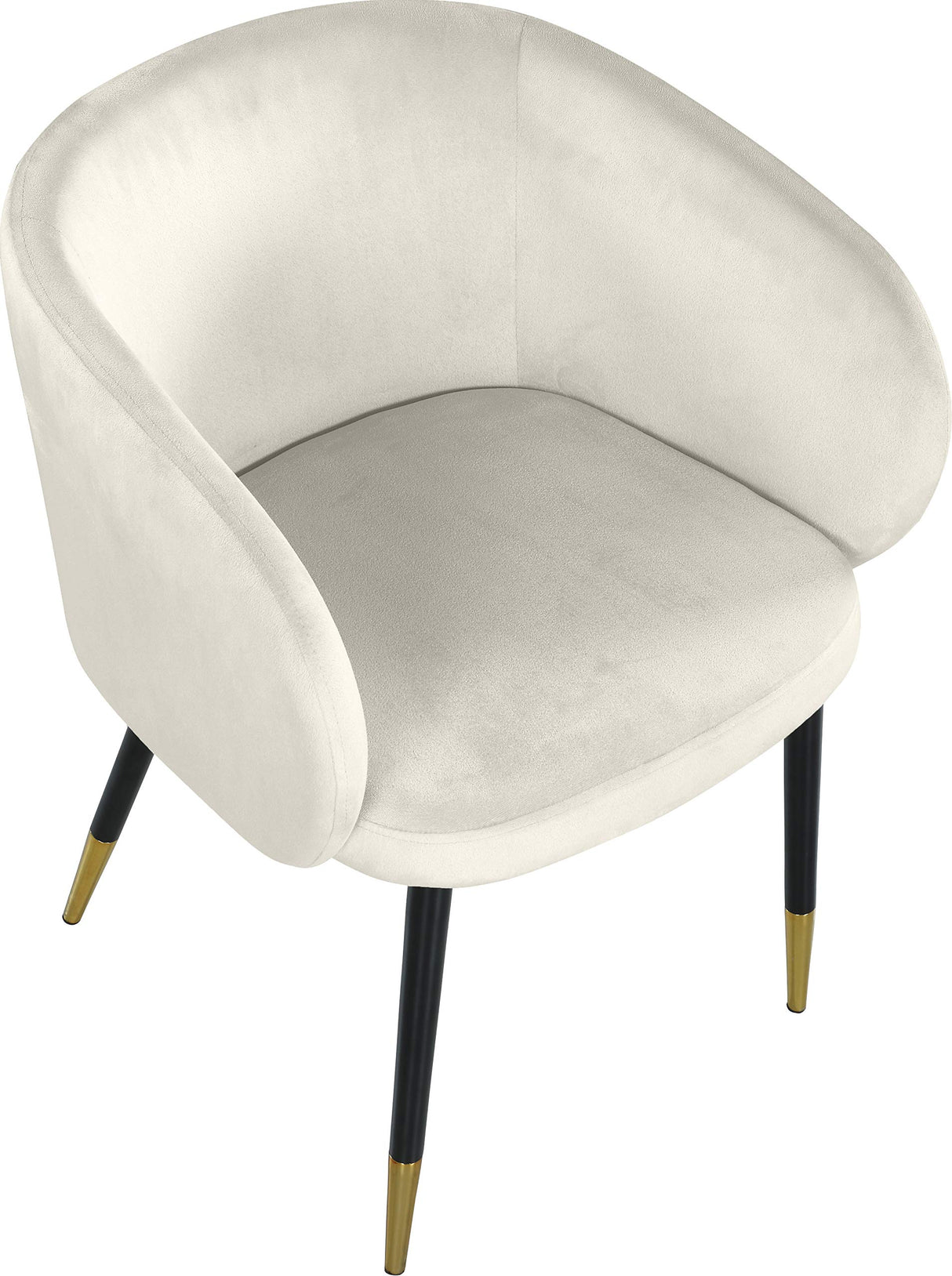 Louise Collection Modern | Contemporary Velvet Upholstered Dining Chair with Gold Tipped