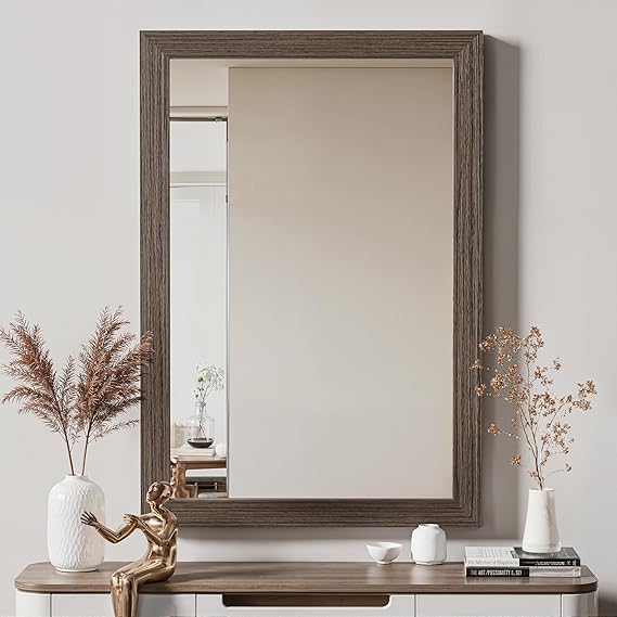 Full Length Wooden Mirror 56x20 - Rustic Farmhouse Wall or Floor Mirror