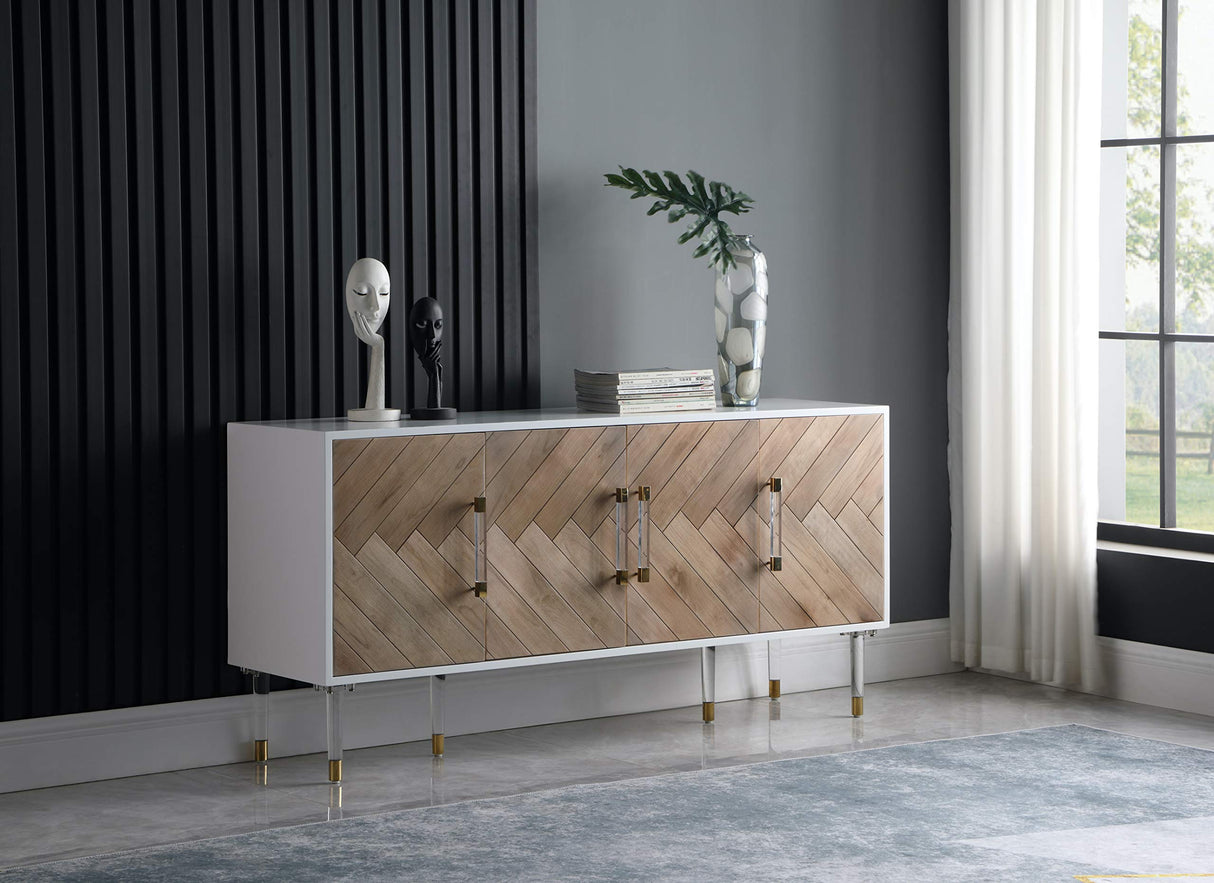 Furniture 315 Jive Collection Modern | Contemporary White Lacquer Sideboard/Buffet