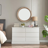 White Bedroom Dresser Modern 6 Drawer Dresser Wood Dresser Organizer Wide Dressers