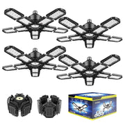 4-Pack LED Garage Light 180W - Deformable Shop Ceiling Lights