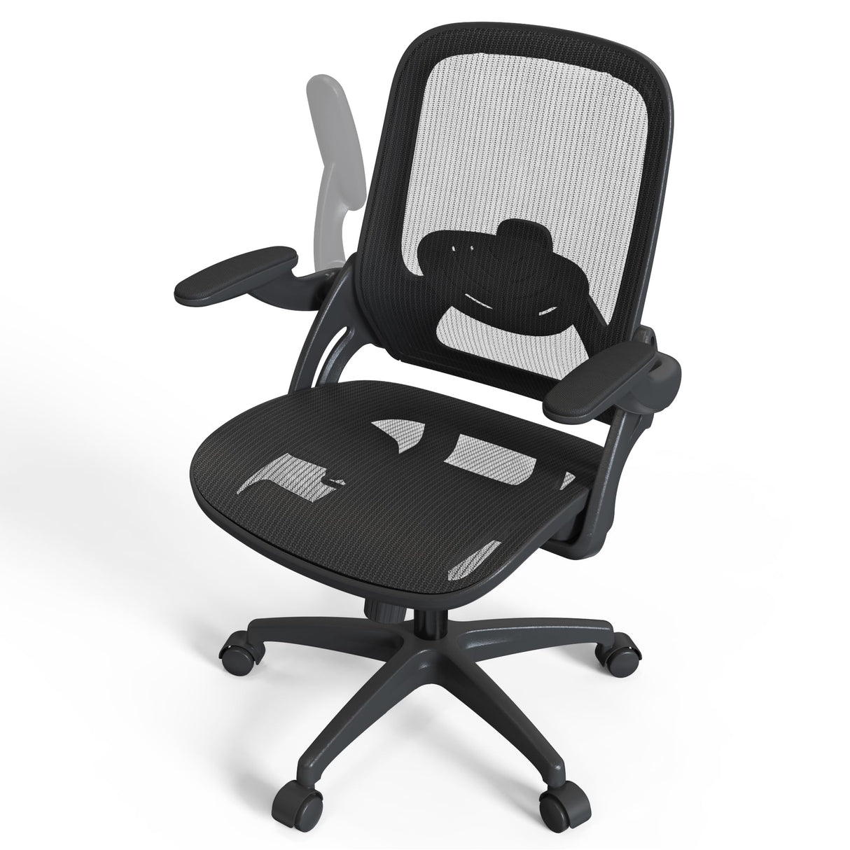 Ergonomic Mesh Home Office Computer Desk Chair with Flip Up Arms Height Adjustable