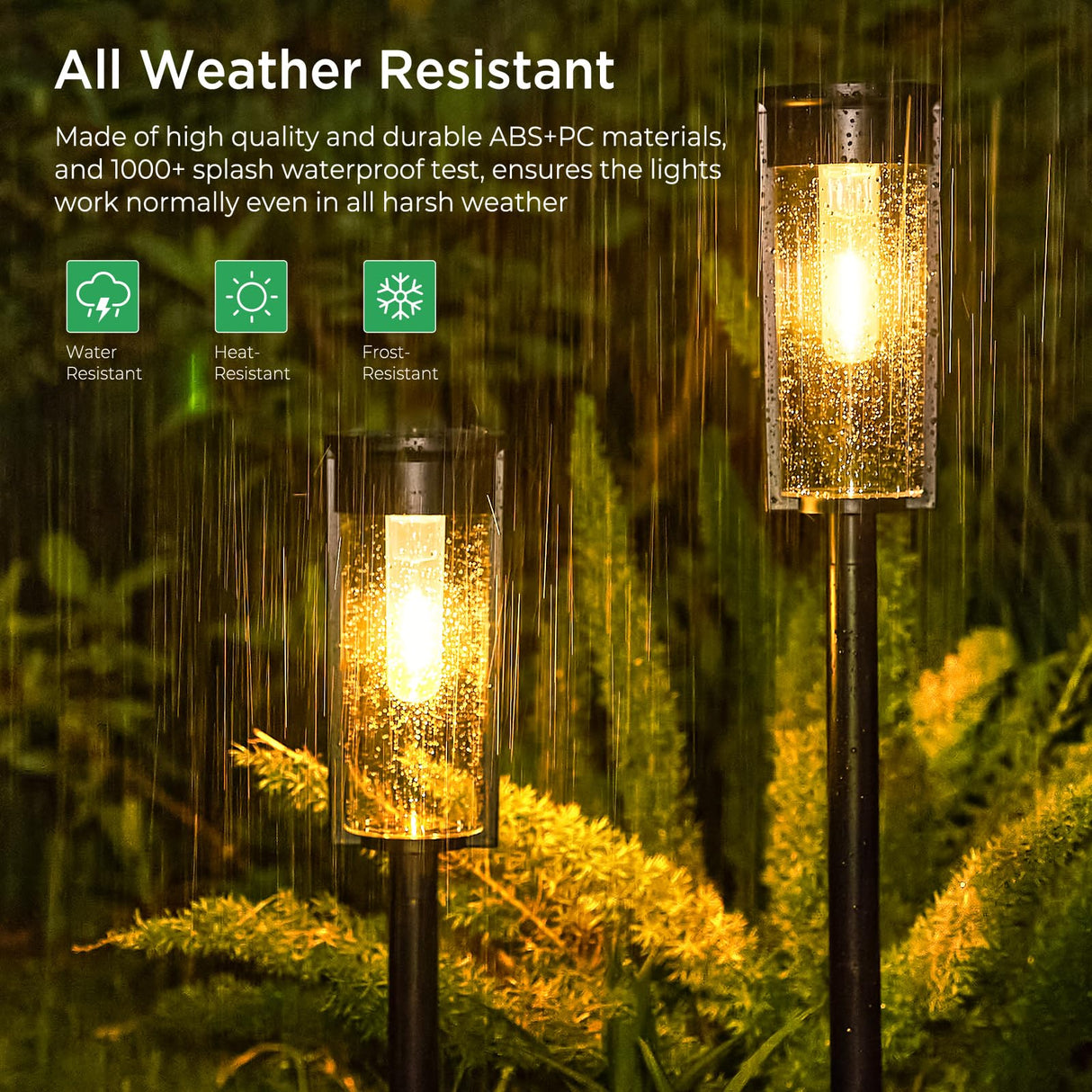 Solar Pathway Lights Outdoor, Upgraded 8 Pack Solar Lights Outdoor, IP65 Waterproof