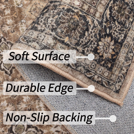 8x10 Area Rugs-Washable Non-Slip Area Rugs for Living Room, Dining Room, Bedroom