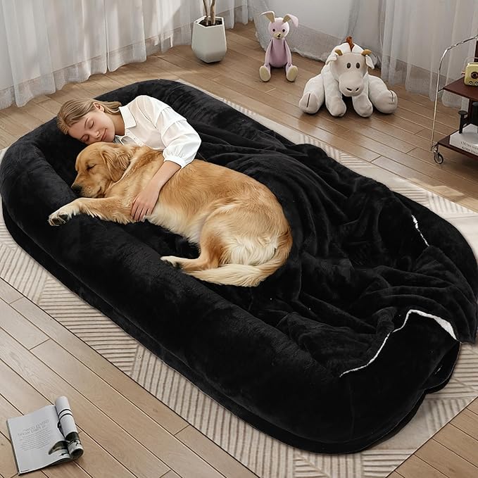 Human Dog Bed for Adults - Orthopedic Memory Foam, 76" Long