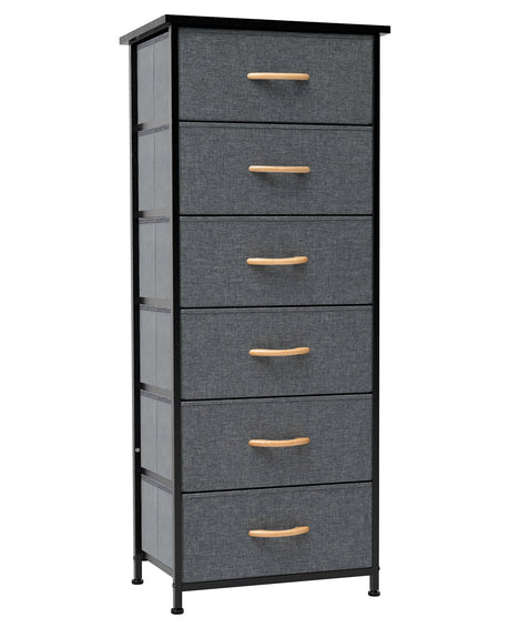 Products Vertical Dresser Storage Tower - Sturdy Steel Frame, Wood Top, Easy Pull Fabric