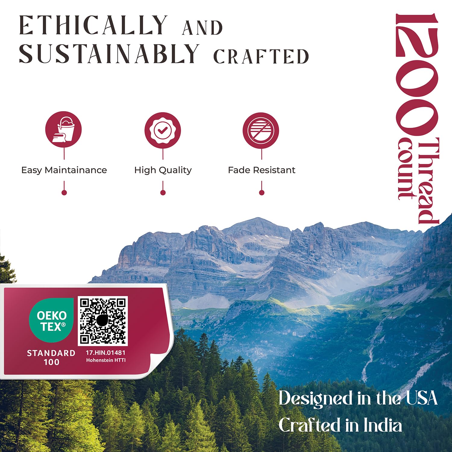 5-Star Hotel Quality 1200 Thread Count 100% Supima Cotton Sheets for King