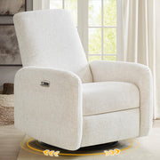 Power Recliner Chair, Swivel Rocker Recliner w/USB & Type-C Charging Ports