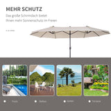 Extra Large 15ft Patio Umbrella, Double-Sided Outdoor Umbrella