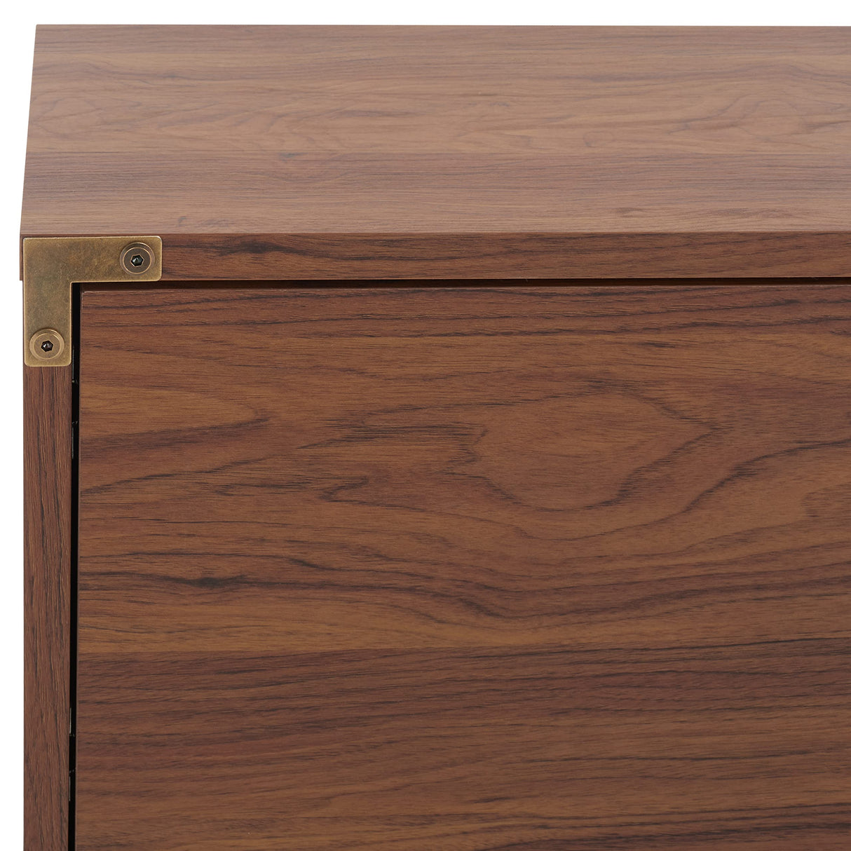 Safavieh Home Collection MED9612 Media Stand, Walnut/Gold