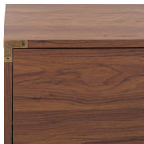 Safavieh Home Collection MED9612 Media Stand, Walnut/Gold
