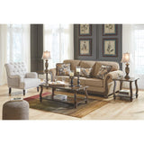 English Tartonelle Tufted Accent Arm Chair, Taupe