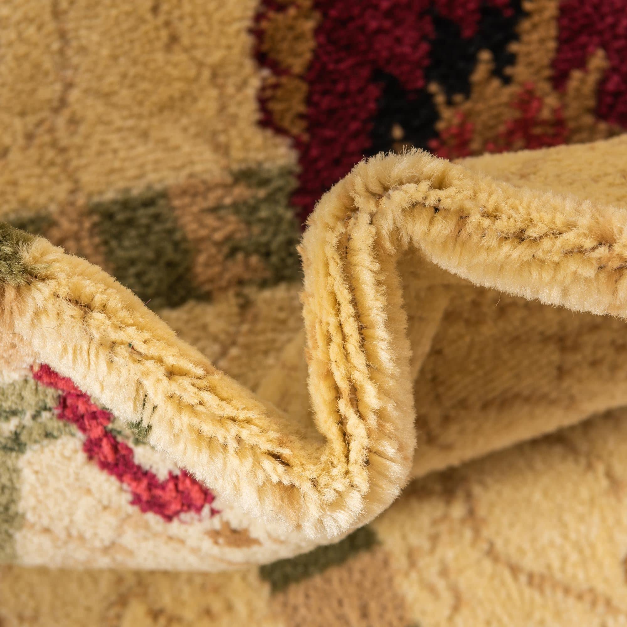 Rugs.com Pastoral Collection Rug – 10' x 14' Cream Medium Rug Perfect for Living Rooms, Large Dining Rooms, Open Floorplans