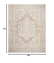 SAFAVIEH Area Rug 9x12 - Reflection Collection - Large - Beige & Cream, Non-Shedding & Easy Cleaning, Ideal for Living Room, Bedroom, Dining Space (RFT664A)