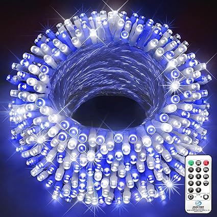 KNONEW 403ft 1000 LED String Lights Outdoor Christmas Lights 8 Modes & Timer