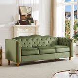 78" Velvet Sofa Couch, Soft 3 Seater Sofa Couche for Living Room, Button Tufted Comfy