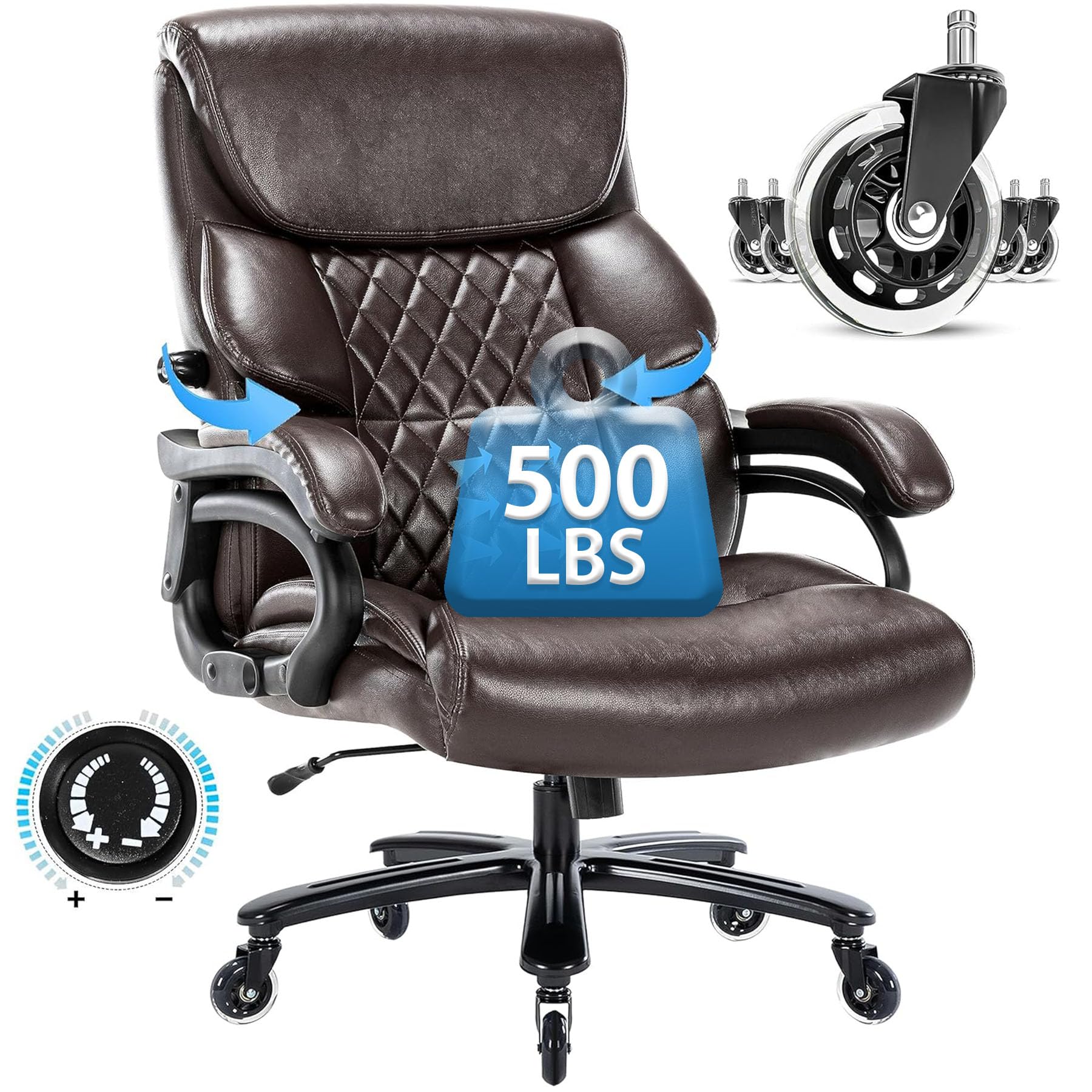 Big & Tall Executive Office Chair - 500 LBS Capacity