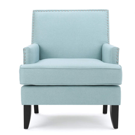 Christopher Knight Home Tilla Fabric Club Chair, Light Blue 29.13D x 30.31W x 35.43H Inch