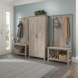 Key West Tall Storage Cabinet with Doors in Washed Gray