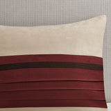 Palmer Comforter Set-Luxury Faux Suede Design, Striped Accent