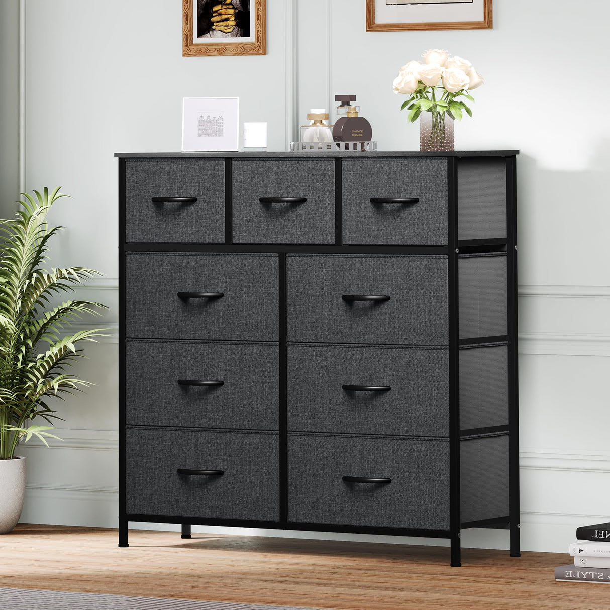 9 Drawers Dresser for Bedroom, Fabric Storage Tower for Living Room, Entryway