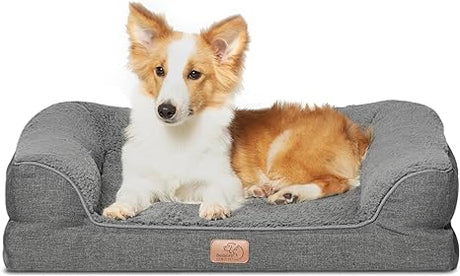 Memory Foam Dog Bed for Medium Dogs - Orthopedic Egg&Memory Foam Dog